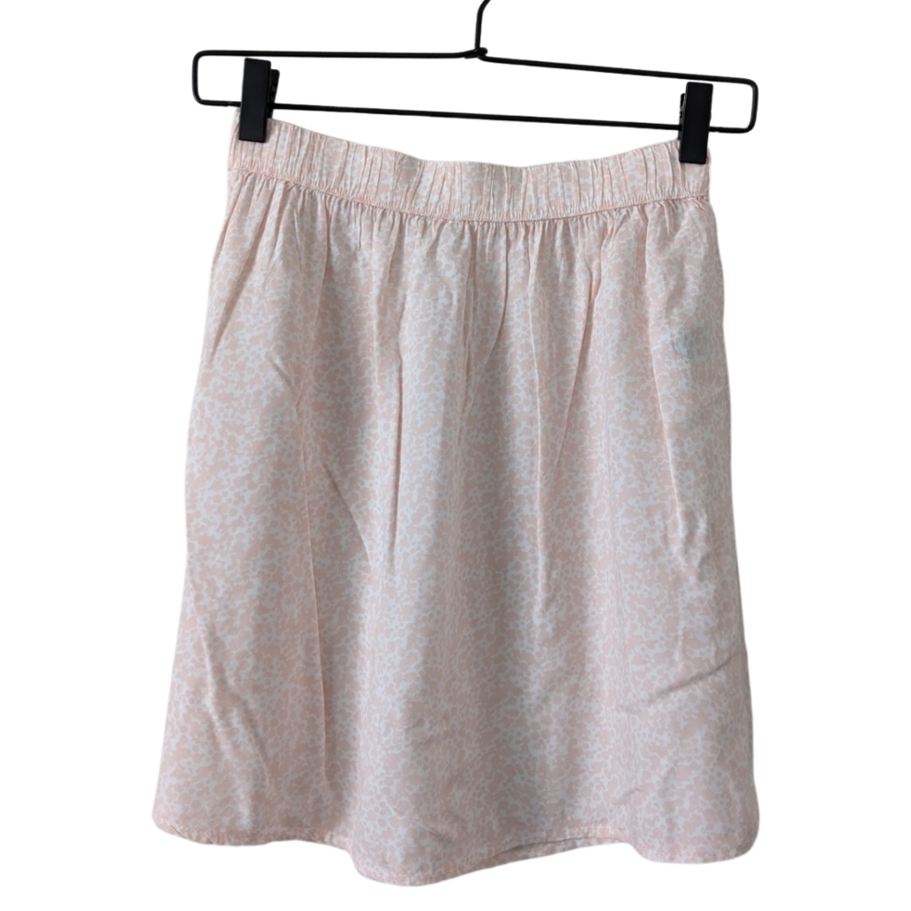Abound Womens Mini Skirt Size XS Pink Cow Print Elastic Waist Pull On